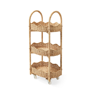 Étagère de rangement pour enfants en rotin tissé à la main, design multi-niveaux, organisateur de chambre d'enfant durable, fournisseur en gros de meubles - Product Image 2