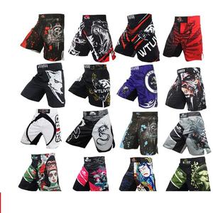 Pantalones Cortos de Lucha MMA Personalizados al por Mayor, de Lona con Cordones a Media Pierna, Estampado Sublimado, Tallas Grandes, Tejido de Punto Antiencogimiento - Product Image 4
