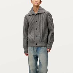 <b>Men</b> Textured Knit Sweater Soft <b>Long</b> Sleeve Crew Neck Warm Casual Daily Wear Comfortable Autumn Winter Custom OEM ODM Factory - Product Image 2