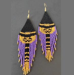 Boucles d'oreilles en perles de verre faites à la main, colorées et éclatantes, pour un style de bijoux jeune et ludique, rehaussant la personnalité de l'ensemble. - Product Image 6