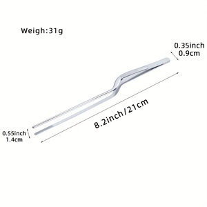 Pince à épiler de précision en acier inoxydable pour le nettoyage des oreilles, 8,2 pouces/21 cm, 31 g, instrument chirurgical pour salle d'opération - Product Image 1