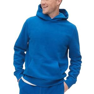 2021 Logo personnalisé léger 100% coton hommes à capuche en gros surdimensionné Streetwear anti-rétrécissement brodé à capuche - Product Image 1