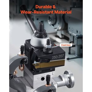 Set di 6 Portautensili a Cambio Rapido con Supporti per Utensili da Tornio Tipo a Cuneo, Accessori per Tornitura - Product Image 5