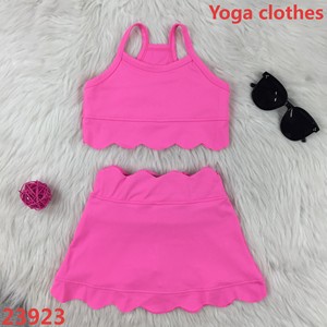 Top in tessuto Yoga Premium e set gonna/Shorts per ragazze con traspirabilità superiore e abbigliamento per bambini con stampa anti-umidità - Product Image 2