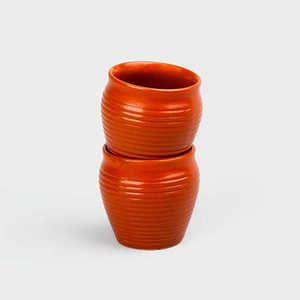 Ensemble de 2 tasses en céramique kulhad, minimalistes et réutilisables, pour usage en bar - Product Image 1