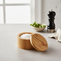 Salero de Madera Maciza Hecho a Mano, Ecológico, Apto para Lavavajillas, Contenedor Moderno para Cocina, Apto para Alimentos, Personalizable, para Especias