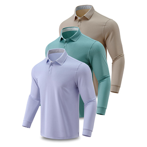 Premium Mens Long Sleeve <b>Polo</b> Shirt Breathable Fabric Moisture Wicking Sporty Activewear Comfortable Fit For Daily <b>Sports</b> Use - Product Image 3