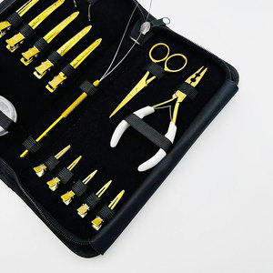 Kit d'outils d'extension de cheveux en acier inoxydable de haute qualité, pinces à boucles à 2 trous, accessoires professionnels pour salon de coiffure - Product Image 6