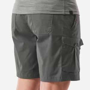 Short cargo uni pour femme BE DOT, taille haute, élastique, séchage rapide, décontracté, avec poches, logo sur la jambe droite, 100 % coton Oxford - Product Image 5