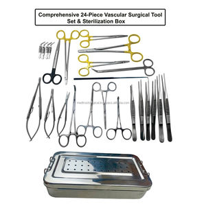 Vascular Surgery Instrument Set 24 Pcs Surgical <b>Tools</b> Sterilization <b>Box</b> Medtrust Surgical High Quality ISO/CE Equipment's - Product Image 1