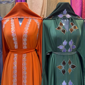 Best Quality Hand Embroidered Beaded Abaya High Quality Stitching Elegant Finish Vintage Premium Nida Women Daily Wear Wedding - Product Image 6