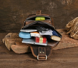 Bolso Bandolera Retro de Cuero Genuino de Alta Calidad para Hombre, Bolso de Hombro Cruzado Vintage, Bolso de Mensajero para Boda, Cumpleaños, Viajes - Product Image 3