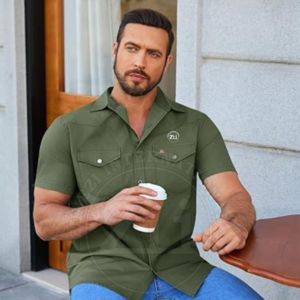 Camisa de Trabajo Resistente al Fuego con Botones a Presión de Tela Azul, 100% Algodón FR, Trajes de Soldadura para Soldadores Industriales, Ropa de Trabajo de Seguridad Australiana - Product Image 5