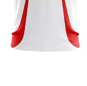 <b>White</b> Red Color Blocking Soccer Jersey Set Men's Short Sleeve Polo With Elastic Waist Pants Moisture Wicking All Seasons - Product Image 4