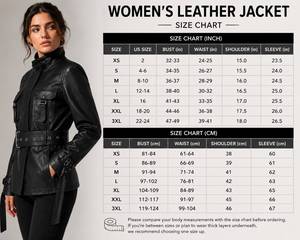 Veste en cuir PU pour femme, style moto vintage, col rabattable zippé, manches longues, écologique, imperméable, couleur unie - Product Image 6