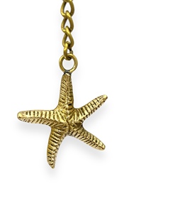 Porte-clés mousqueton promotionnel en laiton poli durable, thème étoile de mer, souvenir nautique, accessoire cadeau Tajdaar - Product Image 2