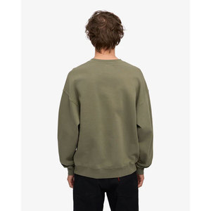 เสื้อสเวตเชิ้ตคอกลมสีเขียวมะกอกสำหรับผู้ชาย ทรงปกติ ผ้าฝ้ายเฟรนช์เทอร์รี่ สวมใส่สบายๆ สำหรับฤดูใบไม้ร่วง - Product Image 5