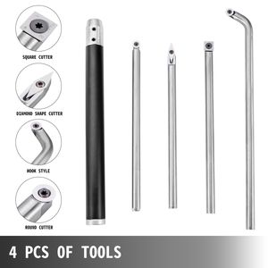 Set 4 pezzi sostituibili strumenti per tornio in carburo a forma di diamante taglierine quadrate impugnatura strumenti per tornitura in legno per hobbisti artigianali - Product Image 2