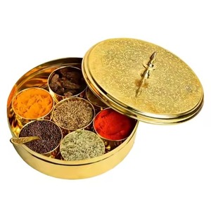 Boîte de rangement durable pour épices de cuisine en métal avec couvercle décoratif, organisateur pour épices, herbes et assaisonnements - Product Image 4