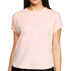 เสื้อยืดคอกลมแขนสั้นผู้หญิงแบบสั่งทำพิเศษ (OEM) ทรงปกติ เนื้อผ้าเจอร์ซีย์ถัก ระบายอากาศได้ดี ผลิตจากผ้าฝ้าย 100% เหมาะสำหรับใส่ลำลองในฤดูใบไม้ผลิและฤดูร้อน - Product Image 2
