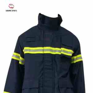 Combinaison de pompier ignifuge multi-poches personnalisée, vêtements de travail respirants et de sécurité - Product Image 3