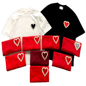 Men's 100% Cotton Regular Fit Regular Sleeve Embroidered Casual O-Neck Solid Color <b>T</b>-<b>Shirt</b> Breathable - Product Image 3