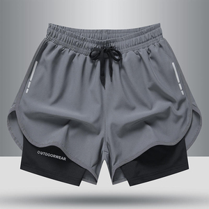 Pantalones Cortos Deportivos 2 en 1 de Poliéster de Secado Rápido, Pantalones Cortos de Compresión para Correr, Pantalones Cortos Deportivos Ajustados para Hombre, Ropa Deportiva - Product Image 5