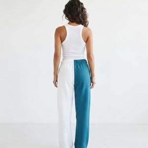 Pantalon de jogging ample bicolore pour femme avec cordon de serrage à la taille – Tendance et décontracté – Vente en gros - Product Image 4