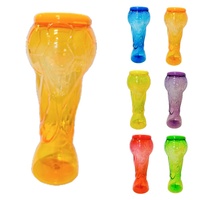 Tazas y Platillos de PET de 450ml sin BPA para Fútbol, Reutilizables, Ecológicos, para Bebidas Frías, Regalo para Adultos