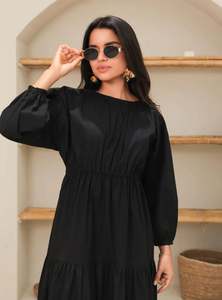 Vestidos Cruzados con Cuello Redondo 2026, Vestido Maxi Elegante con Estampado Floral, Nuevo Estilo, Moda Femenina, Estampado Floral, Mangas Largas, Largo hasta el Tobillo - Product Image 2