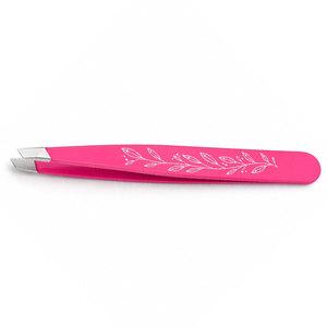Pinzas para Cejas con Punta Inclinada Rosa, Acero Inoxidable, Herramienta de Precisión Duradera para el Cuidado de las Cejas, Diseño Moderno - Product Image 6