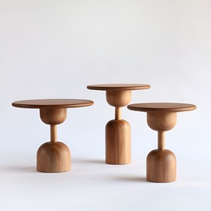 Wooden Cake Platter <b>Stand</b> Stable Base Smooth Finish Set of 3 Eco-Friendly Non-Toxic Handmade Dishwasher Safe <b>Microwave</b> Safe - Product Image 3
