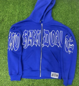 Sweat à capuche délavé à l'acide 450 g/m² en molleton bouclette vierge avec effet vieilli et doublure gaufrée pour homme - Product Image 4