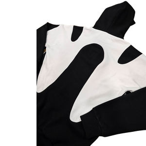 Sudadera con capucha de algodón 100% ecológico, de moda coreana, con cremallera, bordada, de hombros caídos, estilo oversize, de ganchillo, la más vendida. - Product Image 5