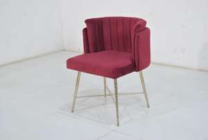 Chaise de salle à manger capitonnée en fer et tissu de style industriel, mobilier d'assise intérieur pour la maison, le bureau, le bar à domicile, le restaurant, le café, l'hôtel - Product Image 5