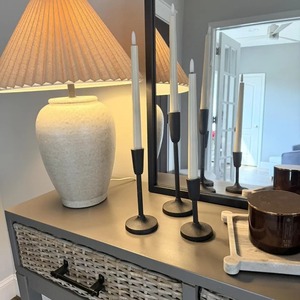 Ensemble de 3 bougeoirs contemporains en métal durable pour bougies de palmiers, décoration d'intérieur - Product Image 2