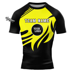 Couleurs et tailles personnalisables Manches courtes UPF50 Respirant Écologique Séchage rapide Vêtements de sport Rash Guard - Product Image 1