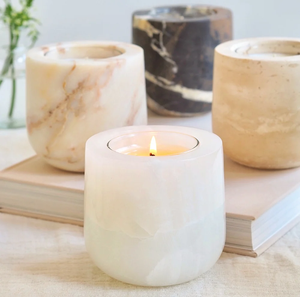 Cylinder Shape <b>Marble</b> <b>Candle</b> Stand Set of 3 Pieces High Finished Custom Demanding Products At Best Seller In India - Product Image 5