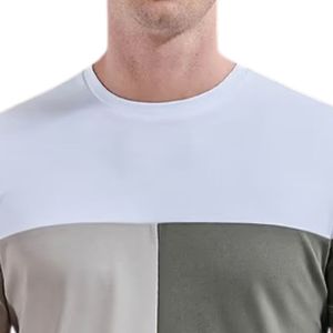 Custom Color Block T <b>Shirt</b> Men Casual Short Sleeve Crew Neck Cotton Streetwear Fashion Blank Wholesale Manufacturer - Product Image 3