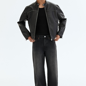 Sous-vêtements décontractés pour hommes en coton écologique à col rond, anti-humidité, côtelés et légers - Product Image 2