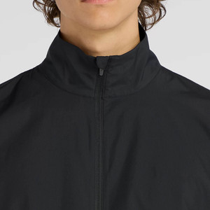 Vestes coupe-vent pour hommes, logo personnalisé OEM en gros, fermeture éclair noire, tissu nylon léger et respirant, imperméable. - Product Image 4