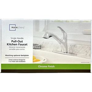 Rubinetto da Cucina Estraibile a Foro Singolo in Cromo Lucido con Acqua Calda e Fredda - Product Image 5