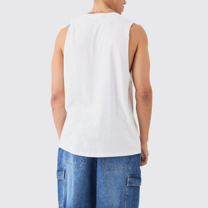 Camiseta sin Mangas para Hombre, Corte Holgado, Tejido Transpirable, Informal, para Playa, Fitness, Uso Diario - Product Image 4