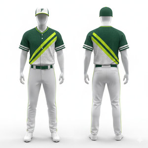 Men's Baseball Uniform Set Maroon Yellow Sublimated Print Full Sleeve Jersey Pants Moisture Wicking Regular Fit Geometric Print - Product Image 3