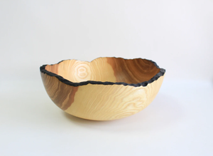 Frutero de Madera Natural de Primera Calidad, Resistente al Calor, con Borde Negro Quemado, Decorativo, Estilo Wabi - Product Image 4