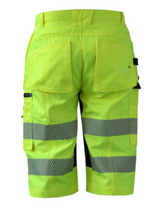 High Visibility Reflective <b>Cargo</b> Safety Shorts Multi Pockets Hi Vis Working Shorts Men's Safety <b>Work</b> wear Construction Shorts - Product Image 2