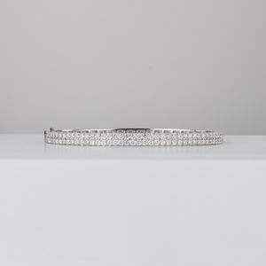 กำไลข้อมือแบบซ้อนได้ทรงอินฟินิตี้ประดับเพชรโมอิสซาไนต์ทรงกลม VVS1 สำหรับผู้หญิง เงินแท้ 925 เครื่องประดับชั้นดี ของขวัญวันครบรอบสำหรับเธอ - Product Image 5