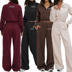 Survêtement pour femmes en velours chaud à capuche, idéal pour la course à pied, le jogging, le sport et les loisirs, disponible en grandes tailles - Product Image 2
