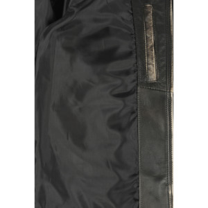 <b>Mens</b> THUNDER Vintage Waxed Genuine Napa Leather Biker <b>Jacket</b> Quilted Piping Panels Polyester Lining Standup Collar Custom - Product Image 5