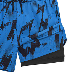 Shorts de sport décontractés pour hommes, confortables et sans coutures, avec cordon de serrage, tricotés, respirants, séchage rapide, écologiques, haute élasticité, personnalisables, pour activités sportives - Product Image 4
